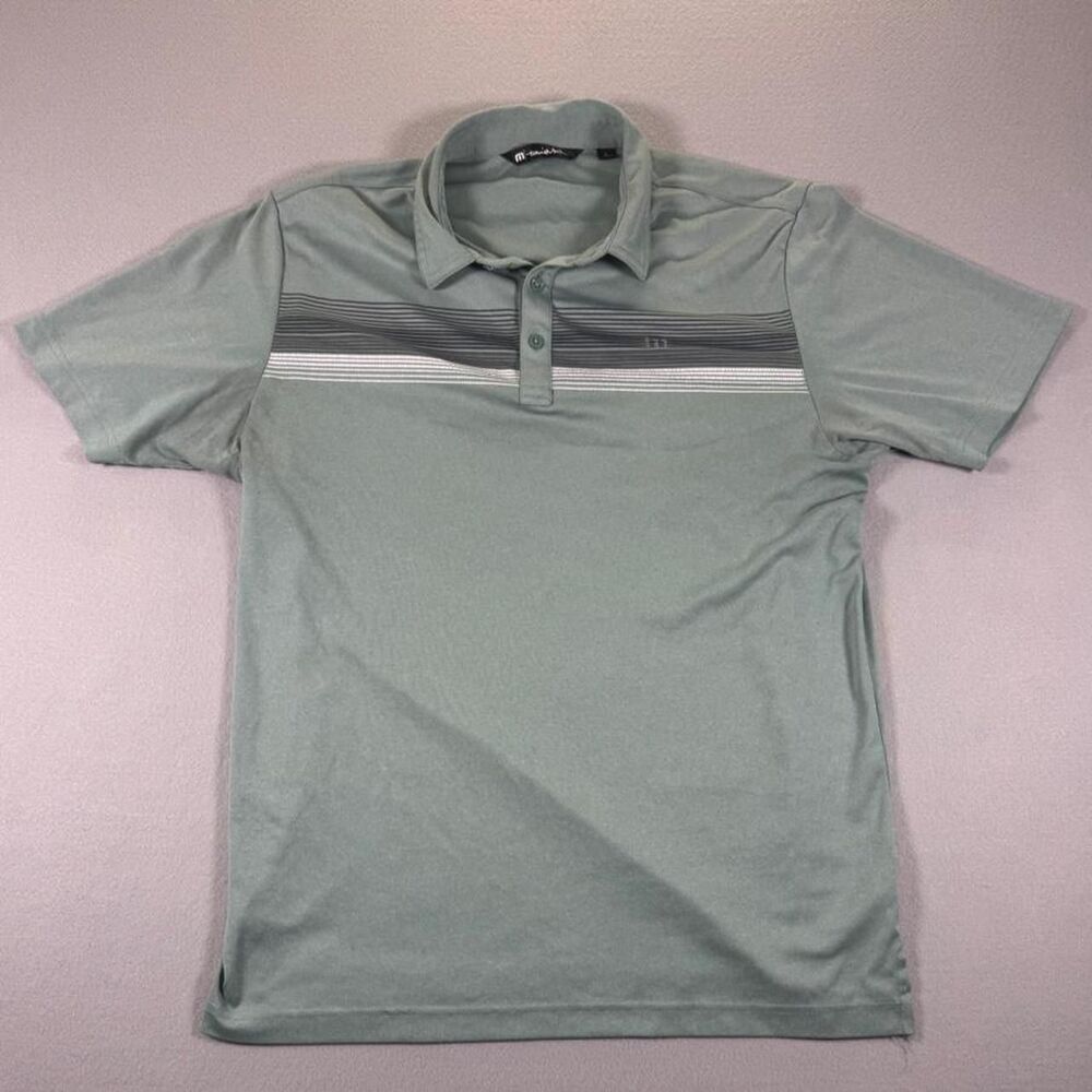 Travismathew Men's Green and Grey Polo-shirts